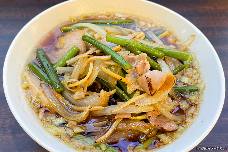 手作りベーコンと芽ニンニクのタンメン